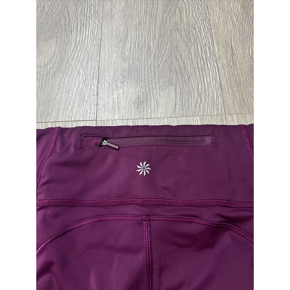 Athleta Size Small S 25" Leggings Zip Pocket Plum Color Active Yoga‎ Stretch